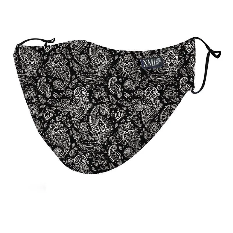 Retro Paisley printed mask