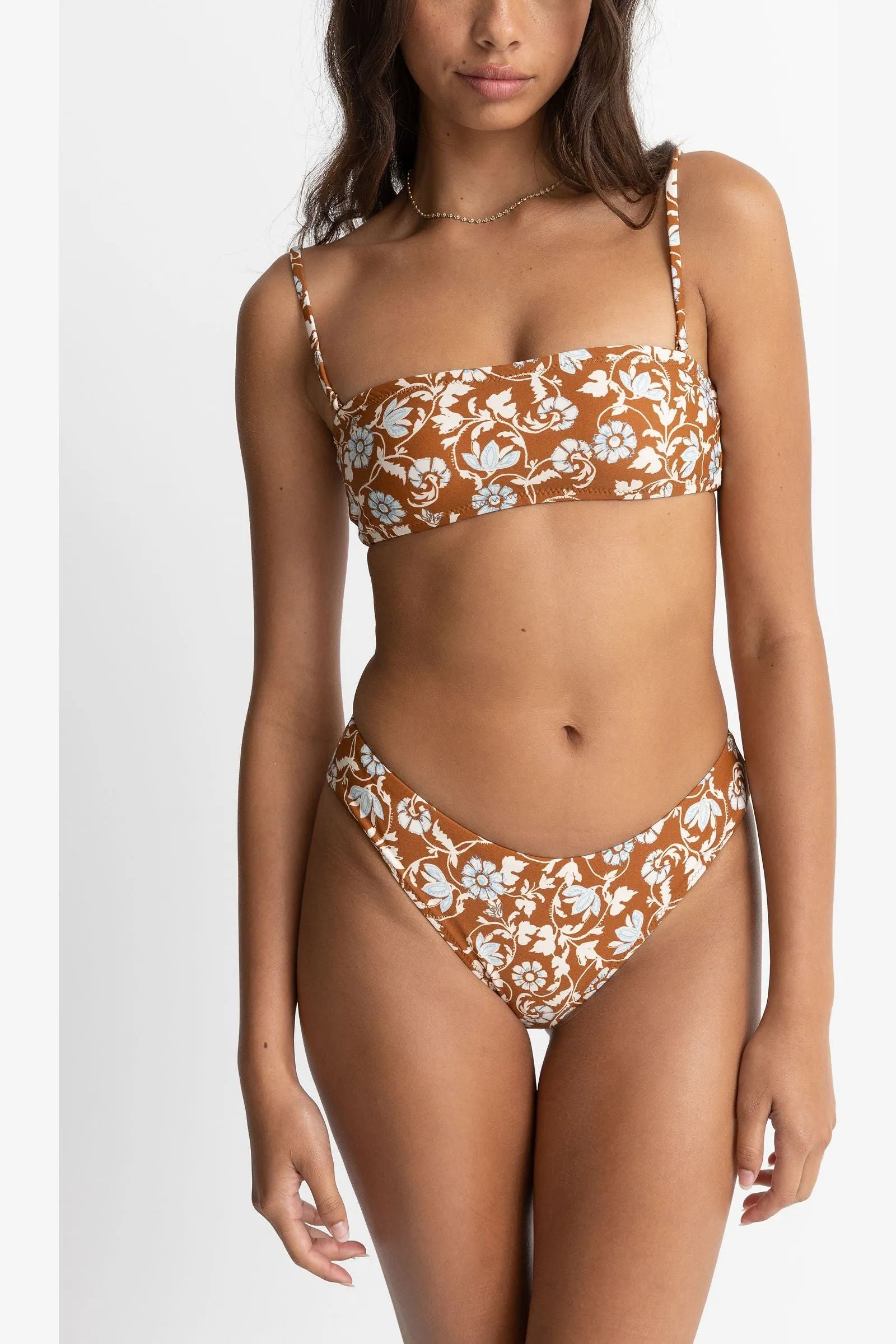 RHYTHM HIGHLAND PAISLEY BANDEAU TOP - OAK