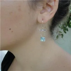 Roman Glass Earrings 925 Sterling Silver Handmade Art Hadar Designers (as 400407