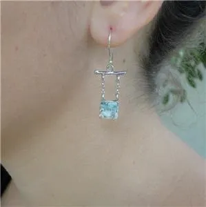 Roman Glass Earrings 925 Sterling Silver Handmade Art Hadar Designers (as 400407