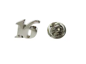 Silver Toned Age 16 Lapel Pin