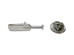 Silver Toned Cricket Bat Lapel Pin
