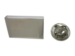 Silver Toned Etched Taiwan Flag Lapel Pin