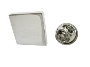 Silver Toned Etched Tuba Music Instrument Lapel Pin