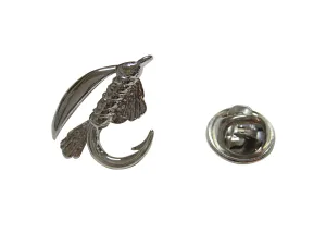 Silver Toned Fly Fishing Fisherman Lapel Pin