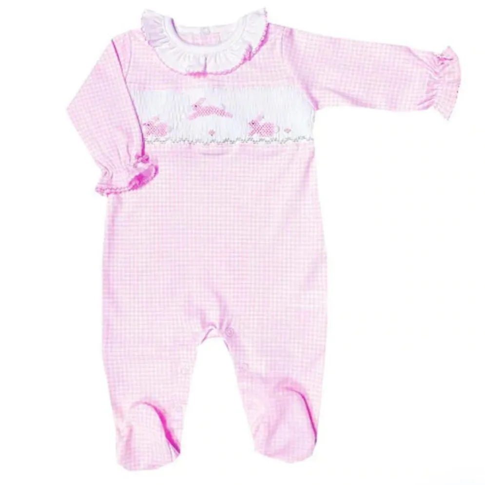 Smocked Bunnies Footie
