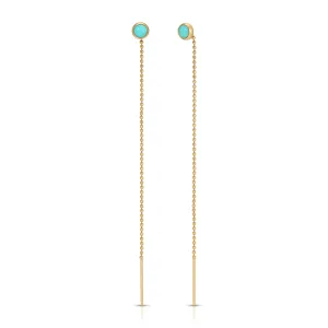 Speedway Stud Thread Thru Earrings – 4mm - 14K Yellow Gold - Fine Jewelry