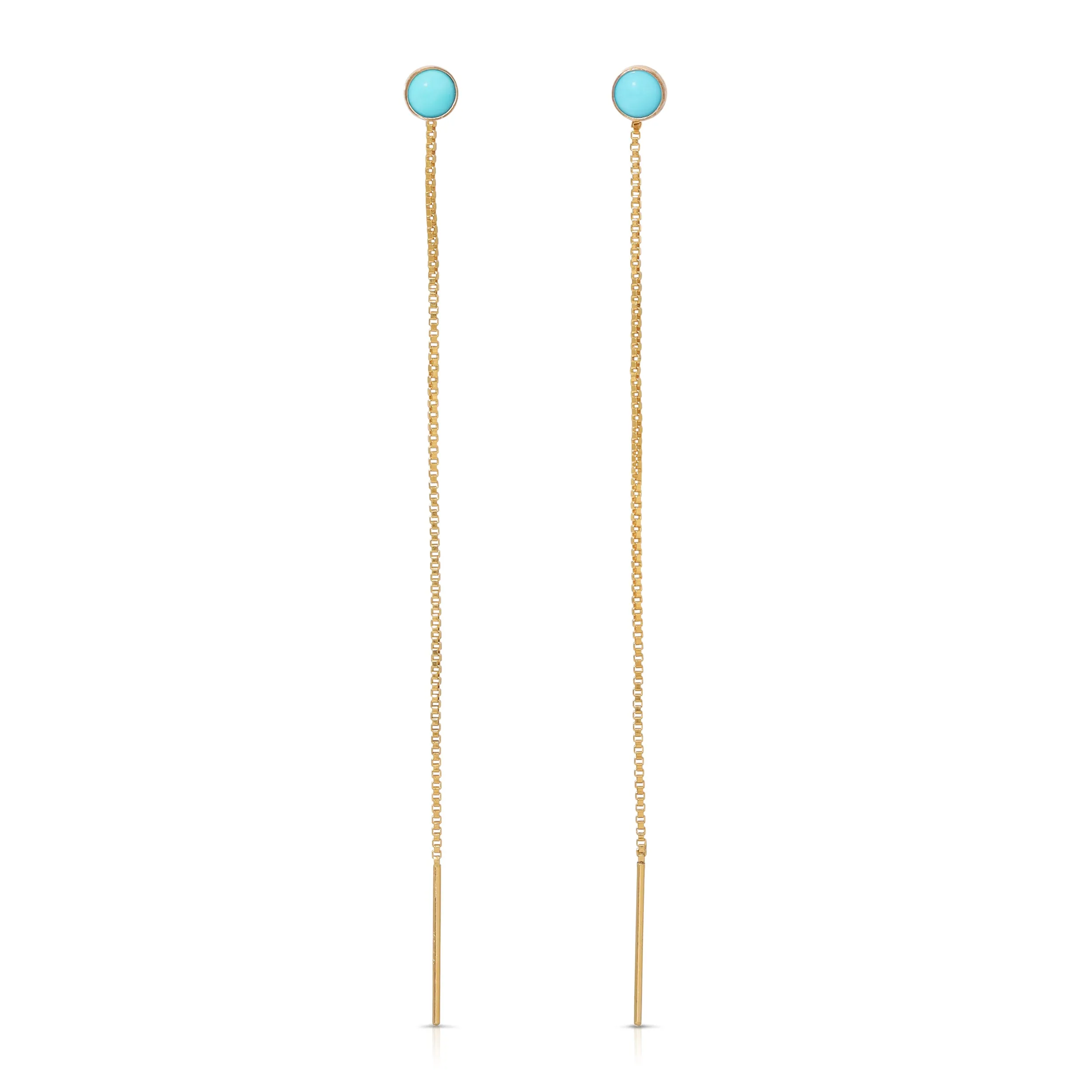 Speedway Stud Thread Thru Earrings – 4mm