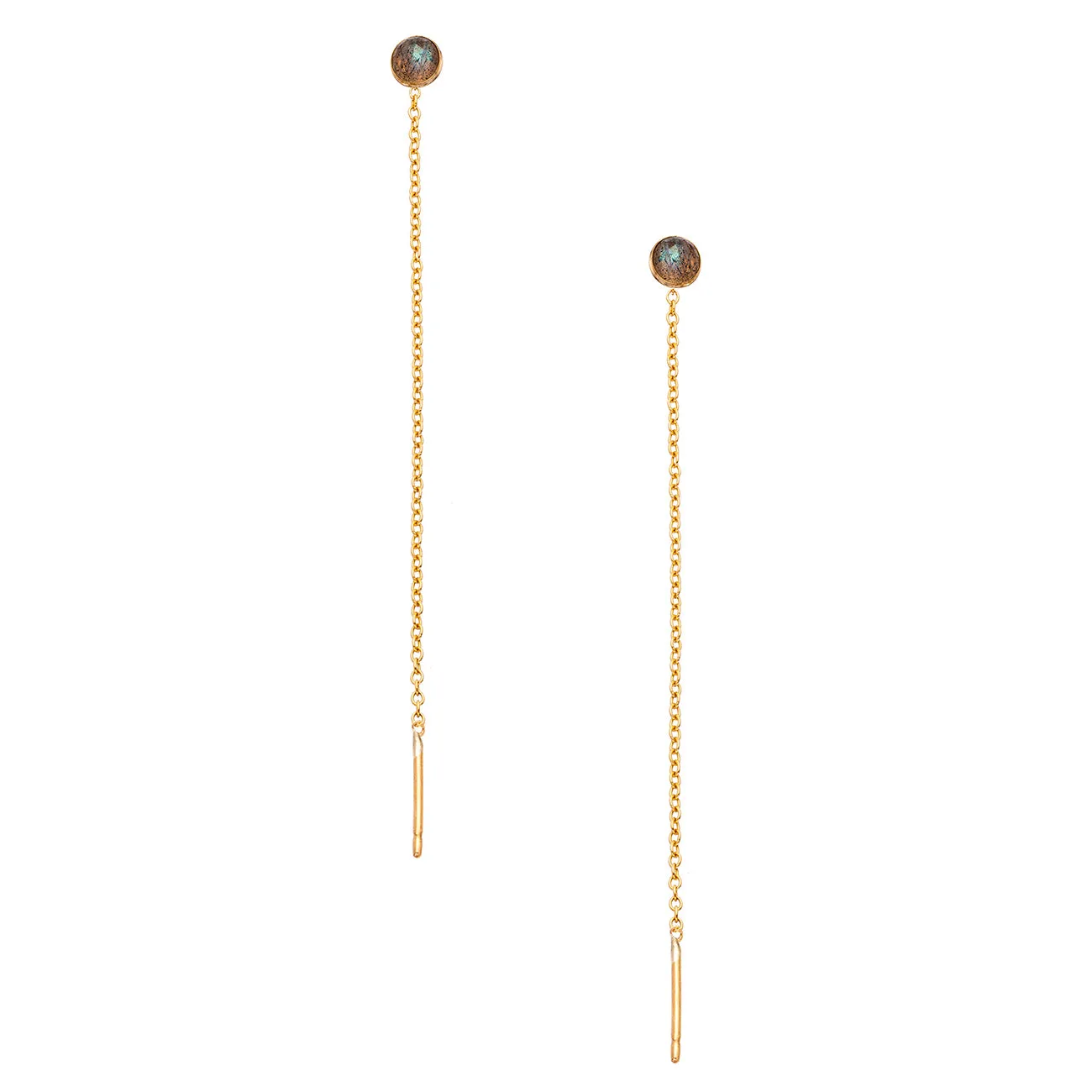 Speedway Stud Thread Thru Earrings – 4mm