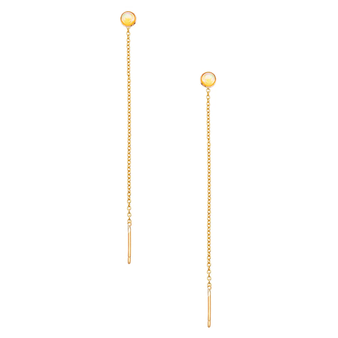 Speedway Stud Thread Thru Earrings – 4mm