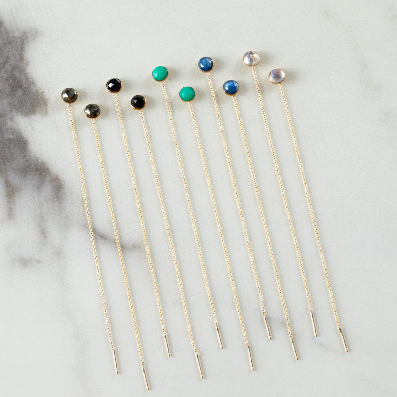 Speedway Stud Thread Thru Earrings – 6mm