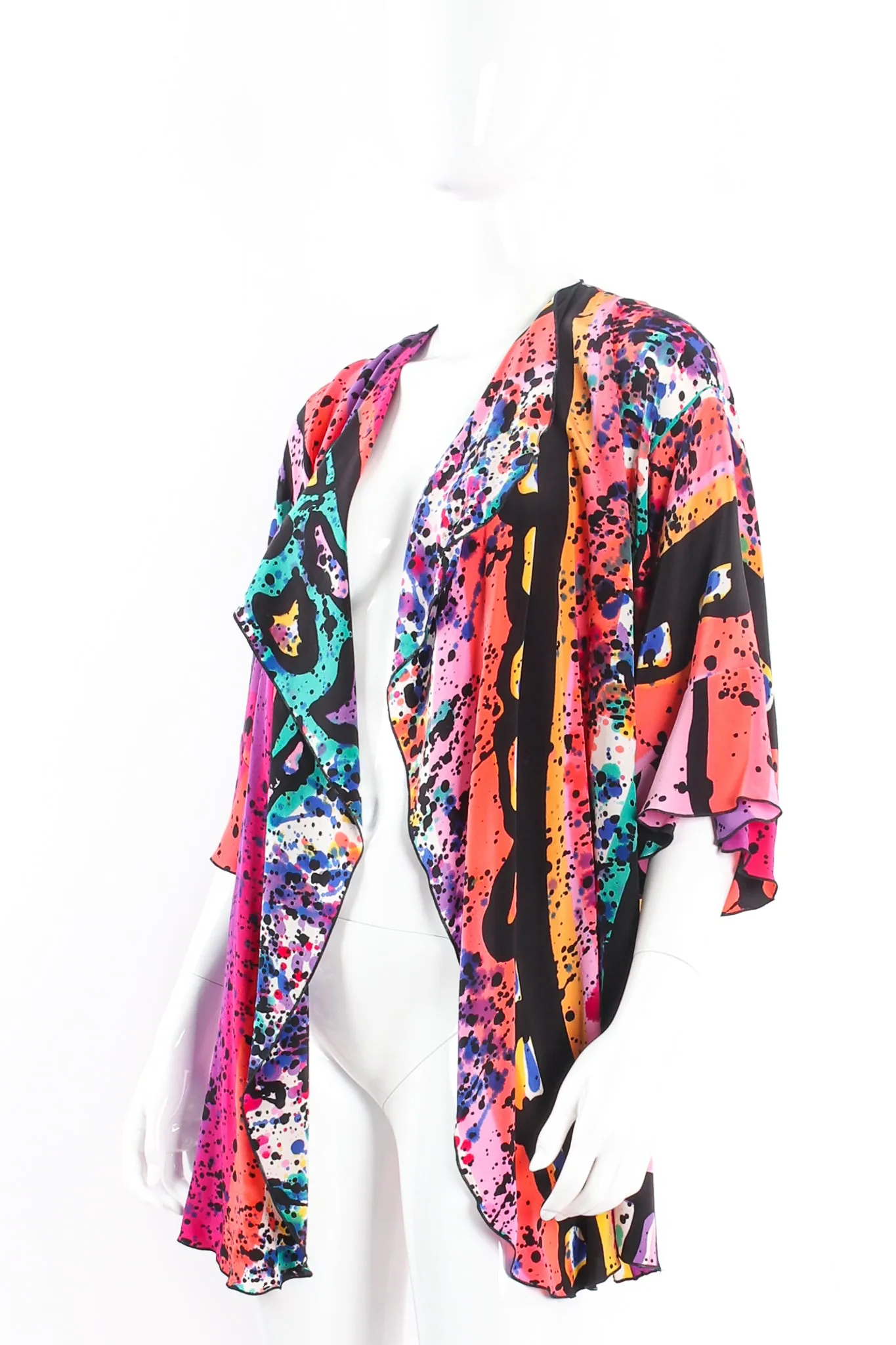 Splatter Painted Silk Jacket