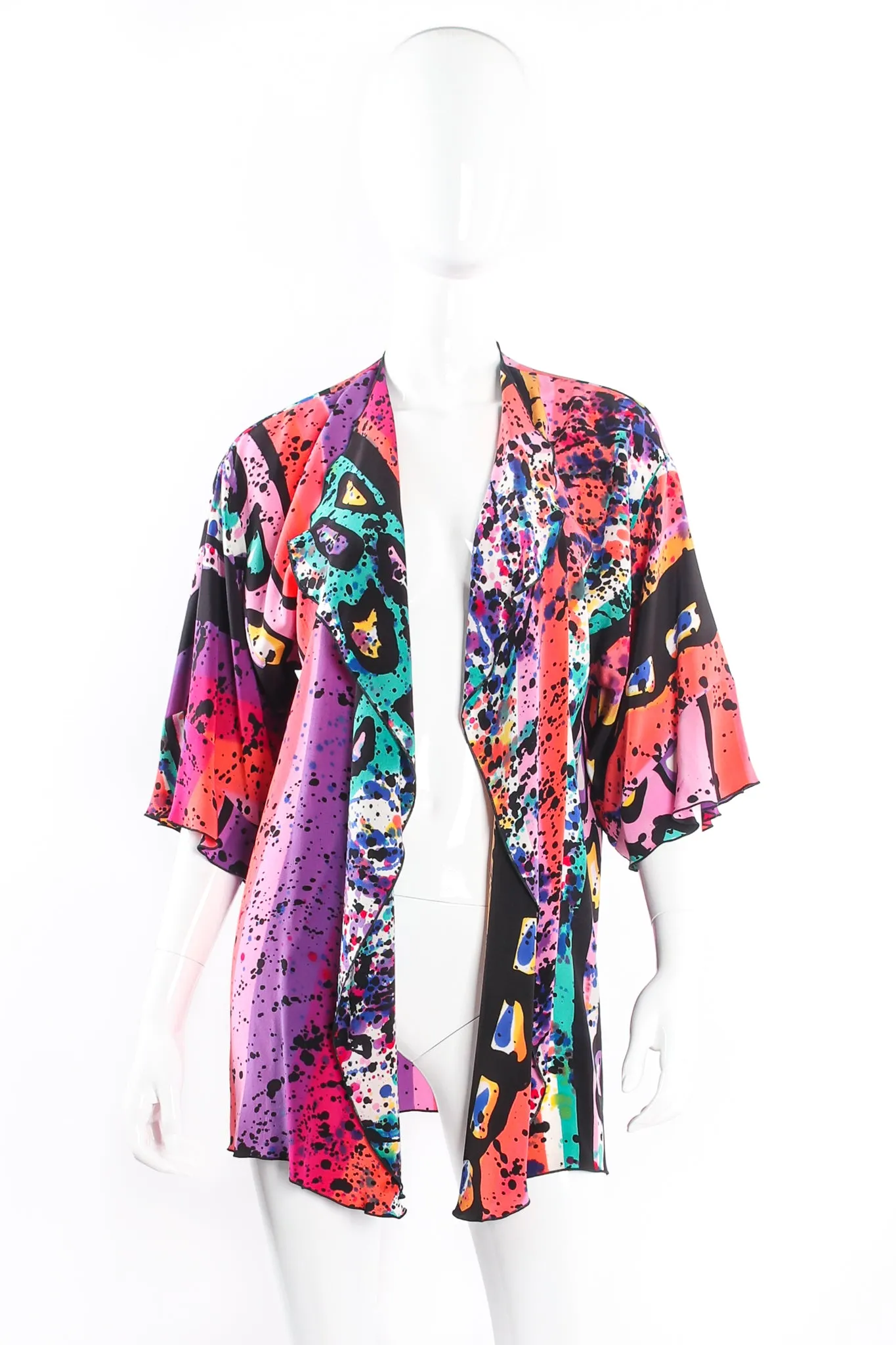 Splatter Painted Silk Jacket