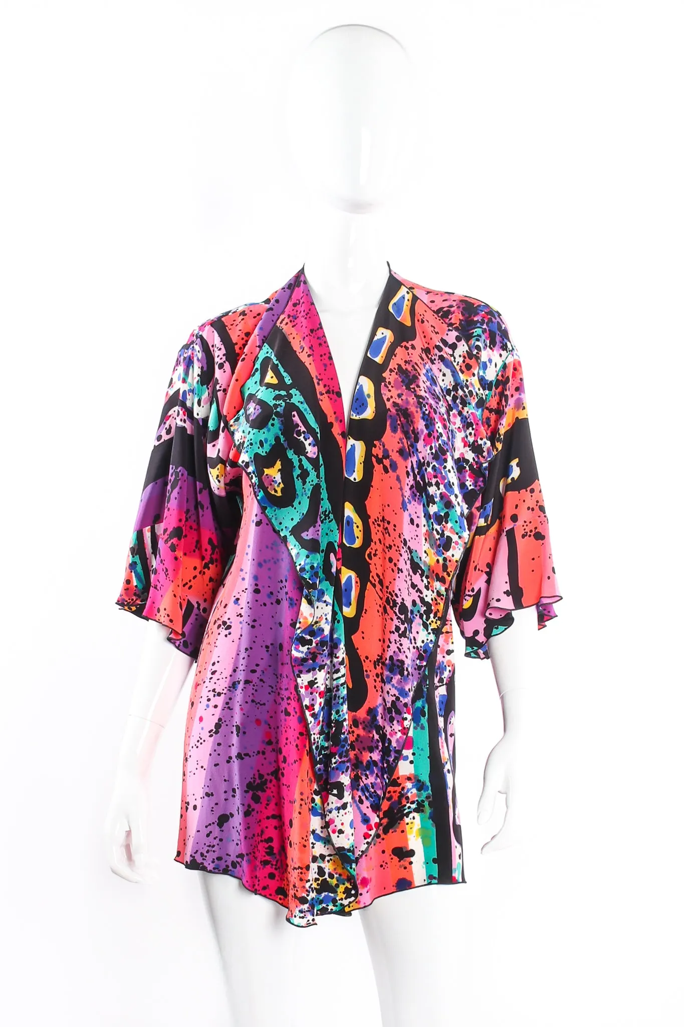 Splatter Painted Silk Jacket