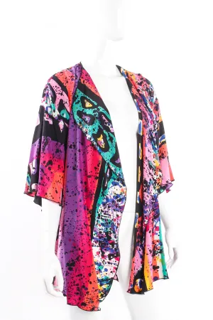 Splatter Painted Silk Jacket