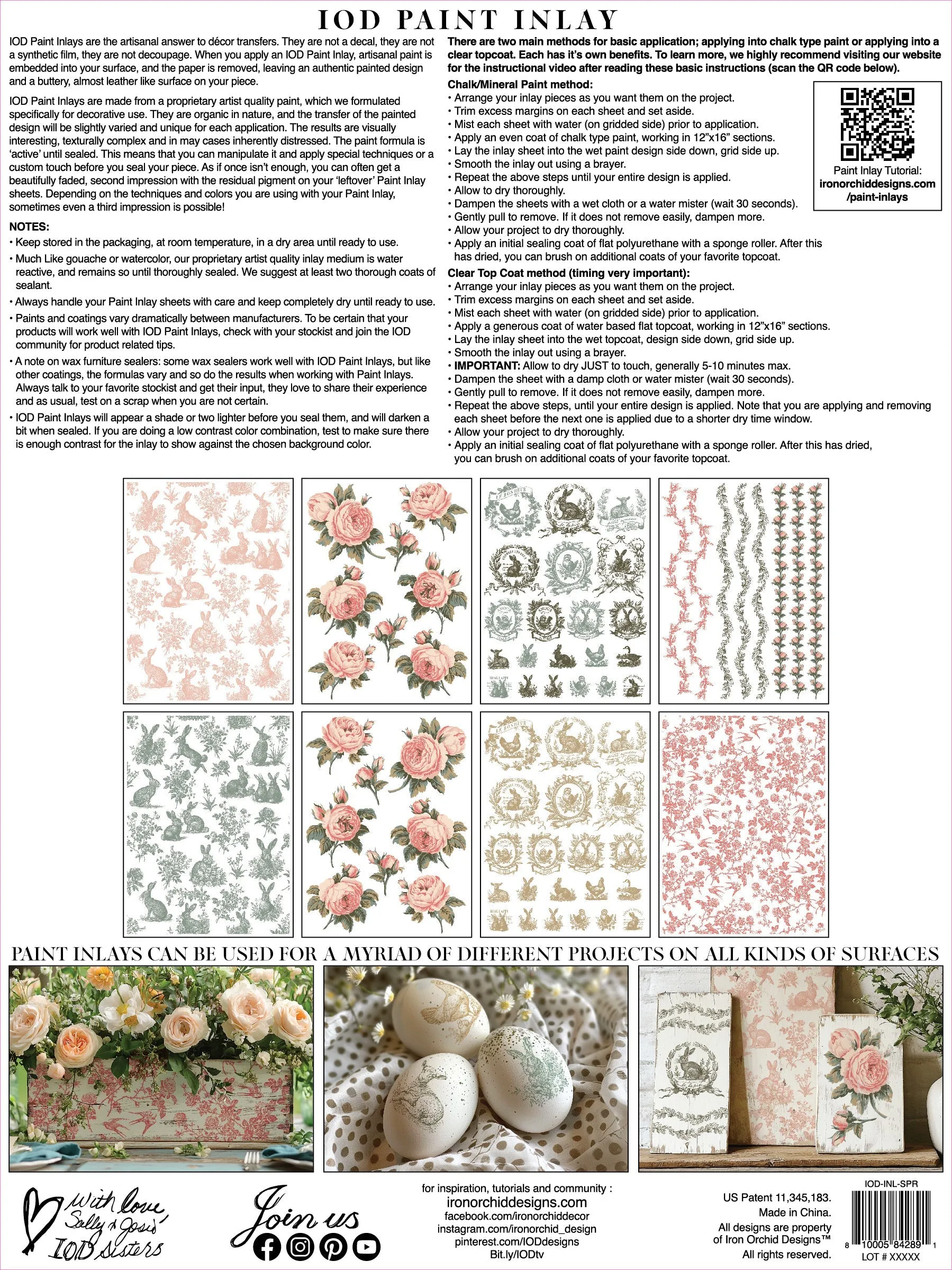 Spring Melody IOD Paint Inlay 12x16 Pad™ - Iron Orchid Designs