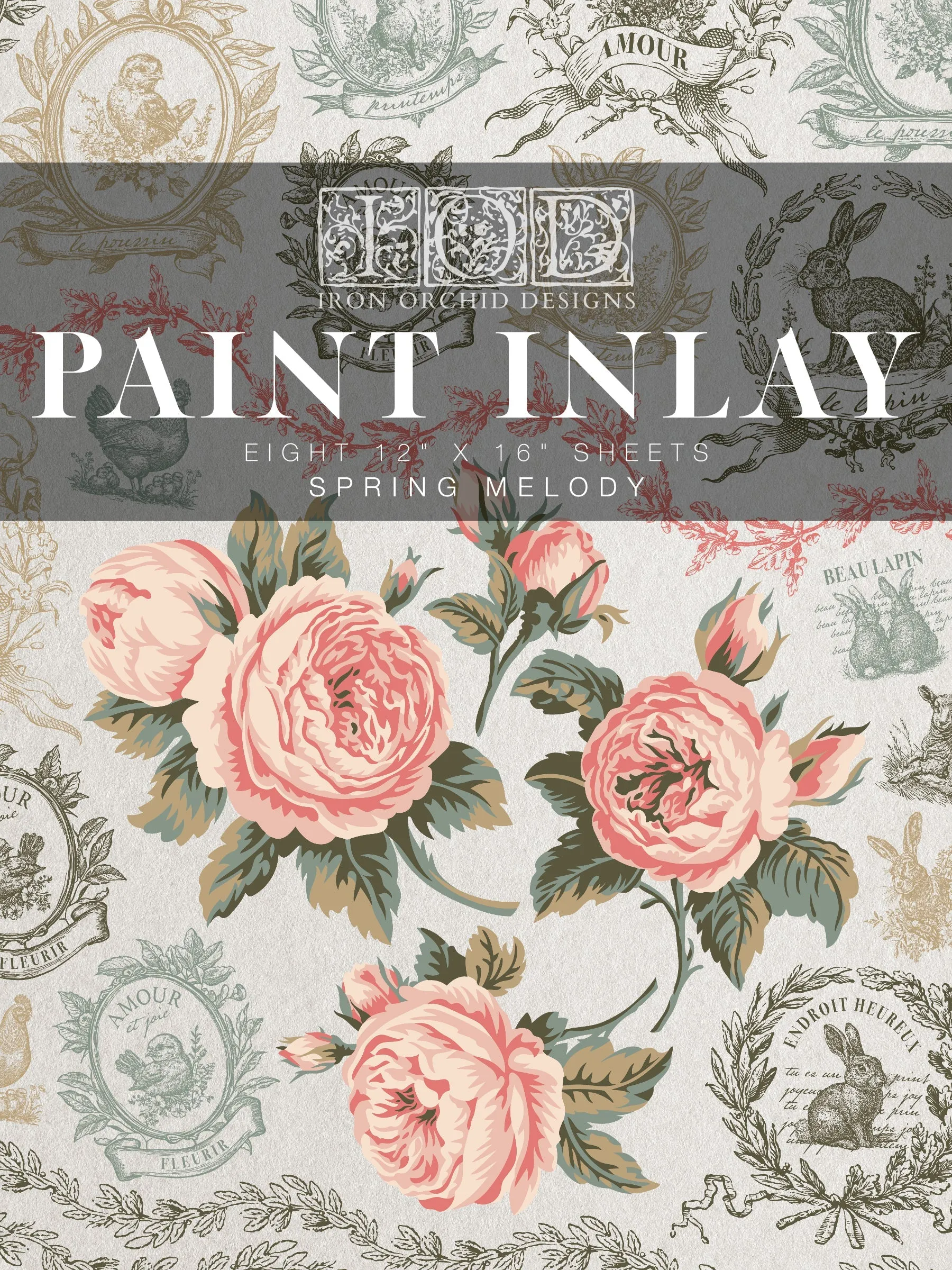 Spring Melody IOD Paint Inlay 12x16 Pad™ - Iron Orchid Designs