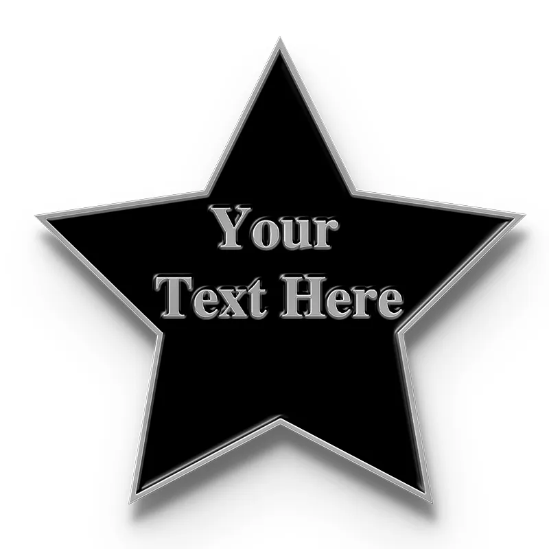 Star Pins with Custom Text