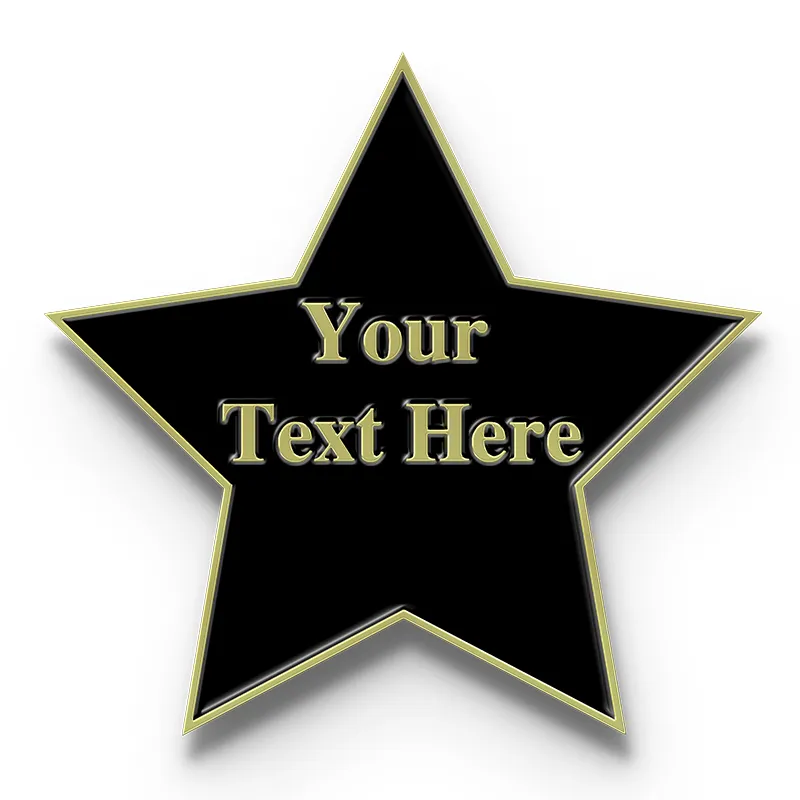 Star Pins with Custom Text