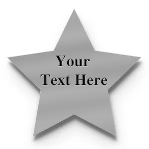 Star Pins with Custom Text