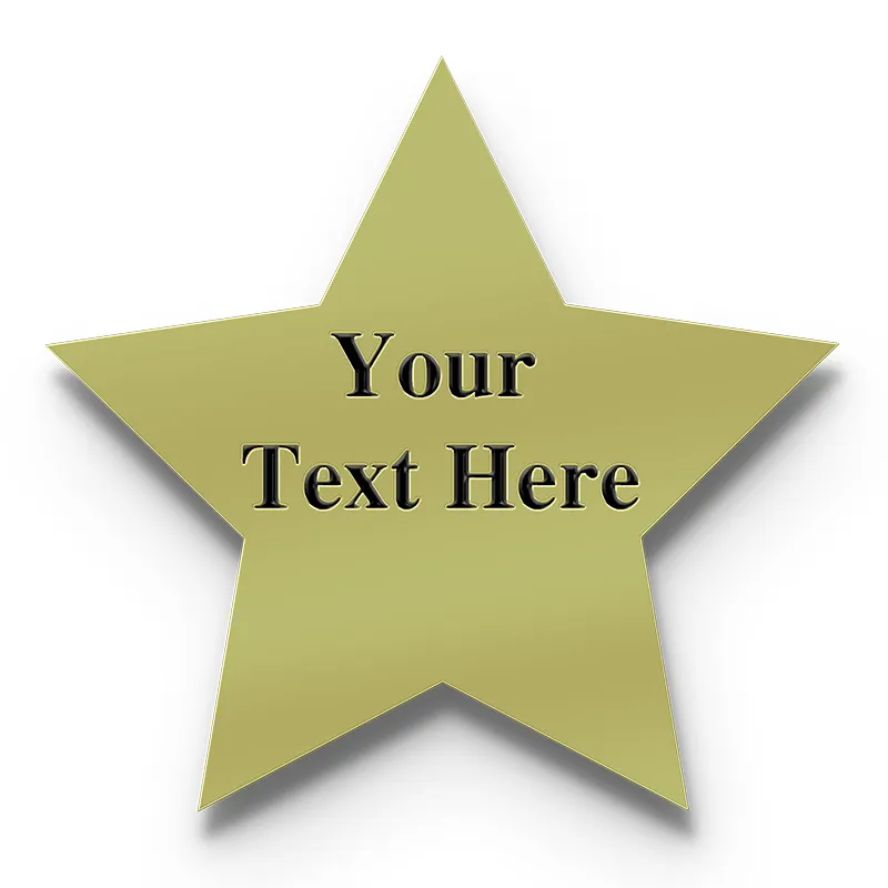 Star Pins with Custom Text