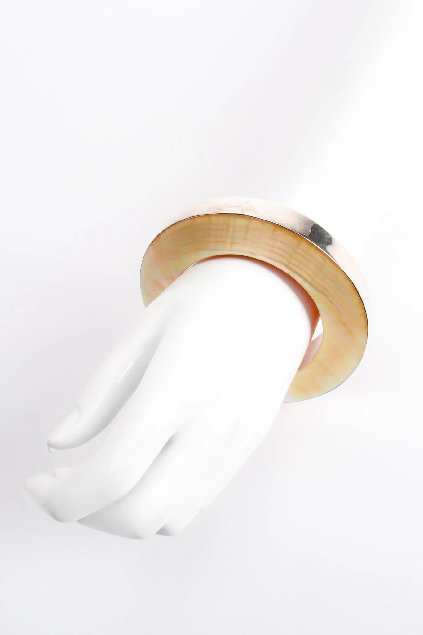 Sterling Mother of Pearl Bangle