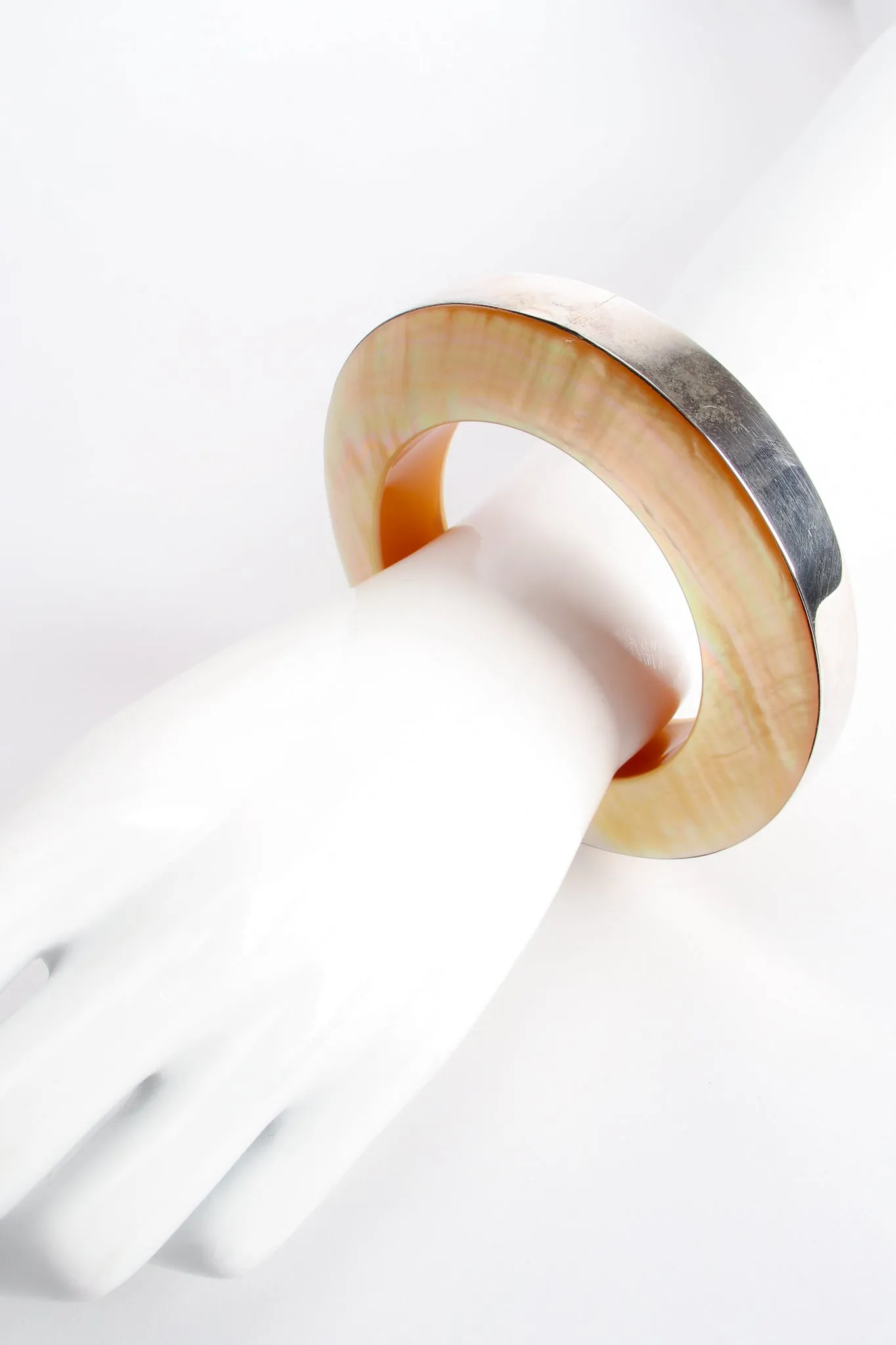 Sterling Mother of Pearl Bangle