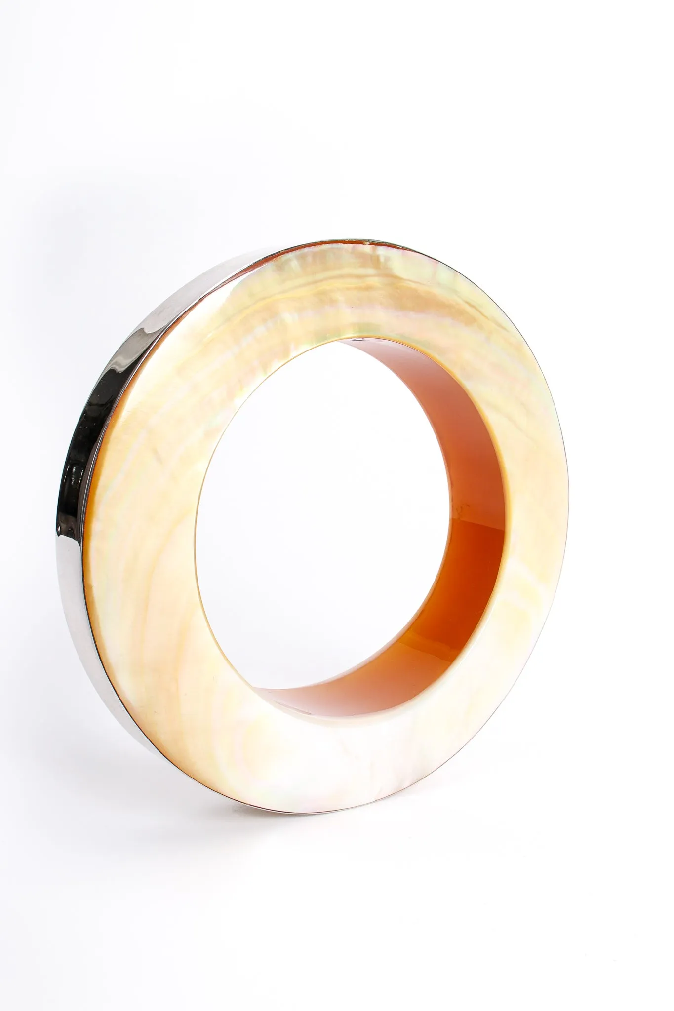Sterling Mother of Pearl Bangle