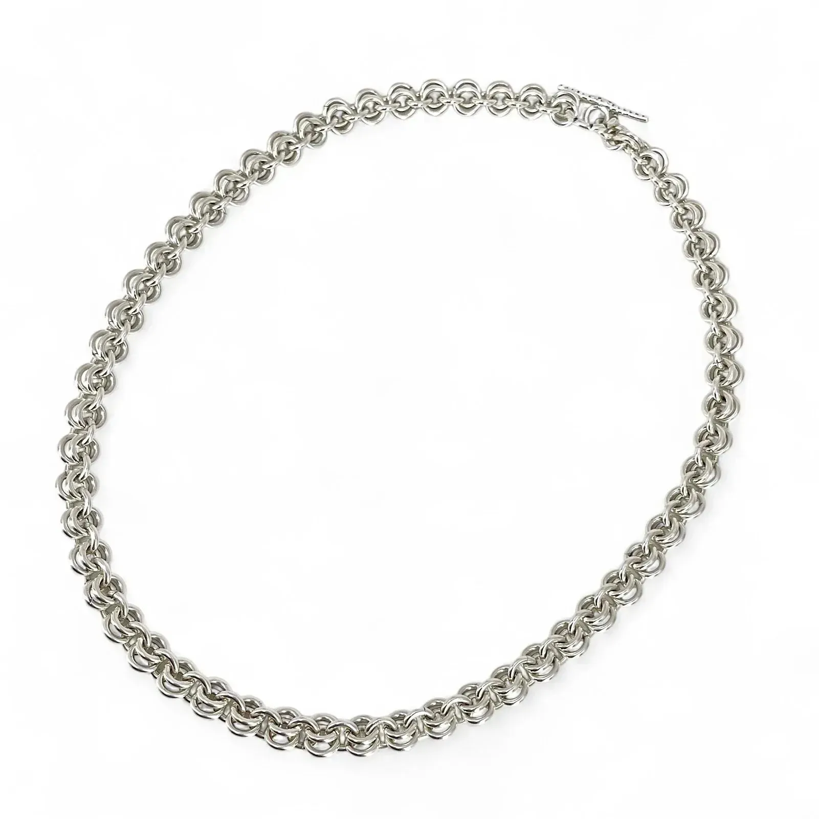 Sterling Silver Single Double Round Chain