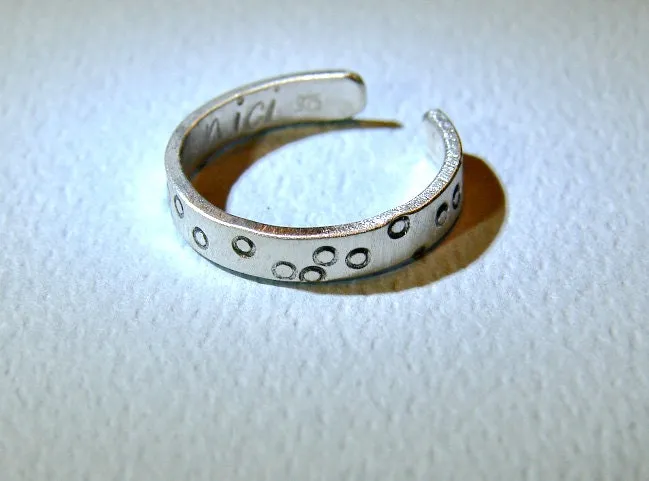 Sterling Silver Toe Ring with Circles