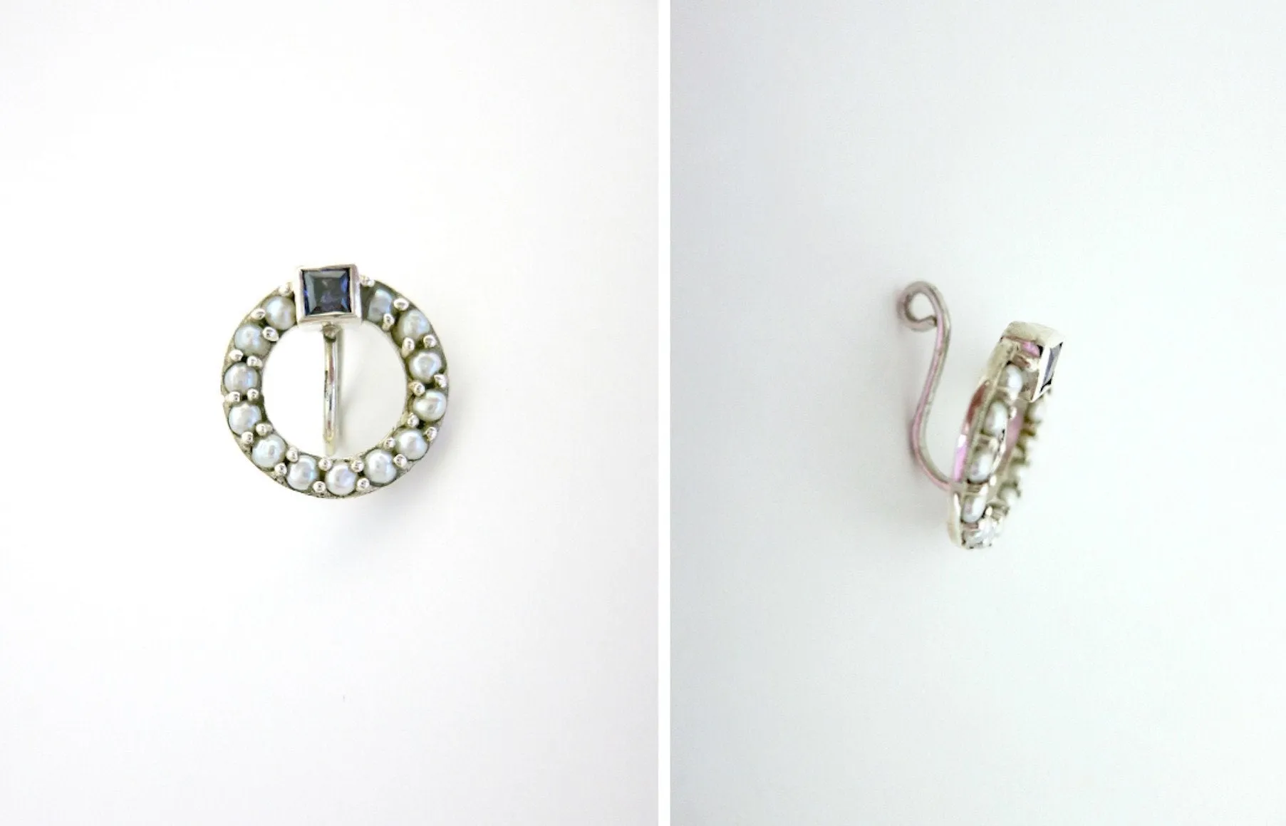 Stunning, pearl encrusted circular nose pin