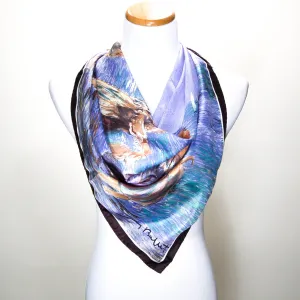 Sunday at Sea Guy Buffet Silk Scarf Museum Replica Fine Art Collector Blue Purple Black