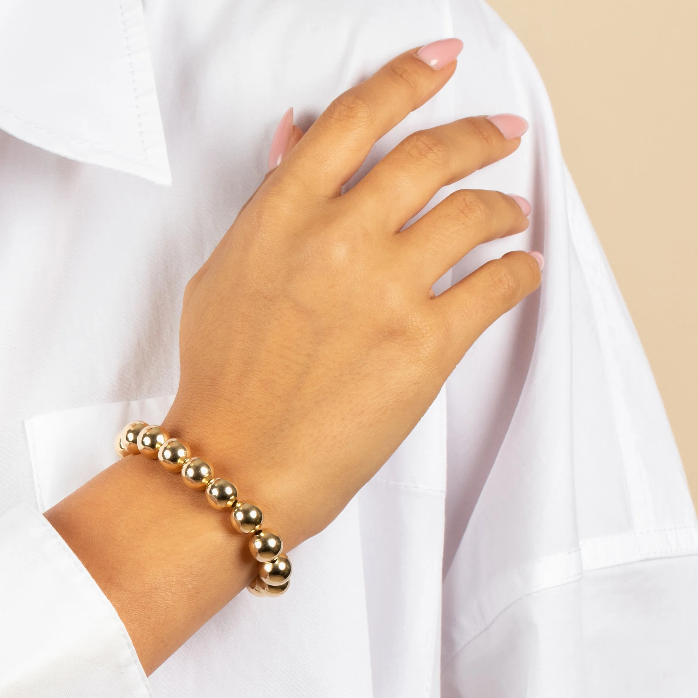 Super Chunky Beaded Ball Stretch Bracelet