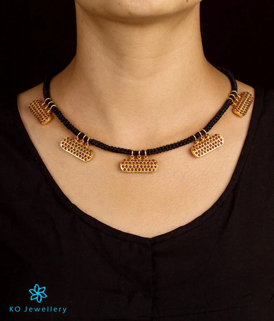 The Medhya Silver Antique Thread Necklace