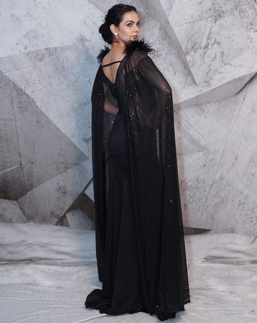 The Retro Black Gown