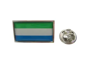 Thin Bordered Sierra Leone Flag Lapel Pin