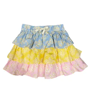 Tiered Mini Skort - Mixed Ditsy Floral