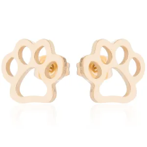Titanium Steel Paw Earrings Baby Children Earrings