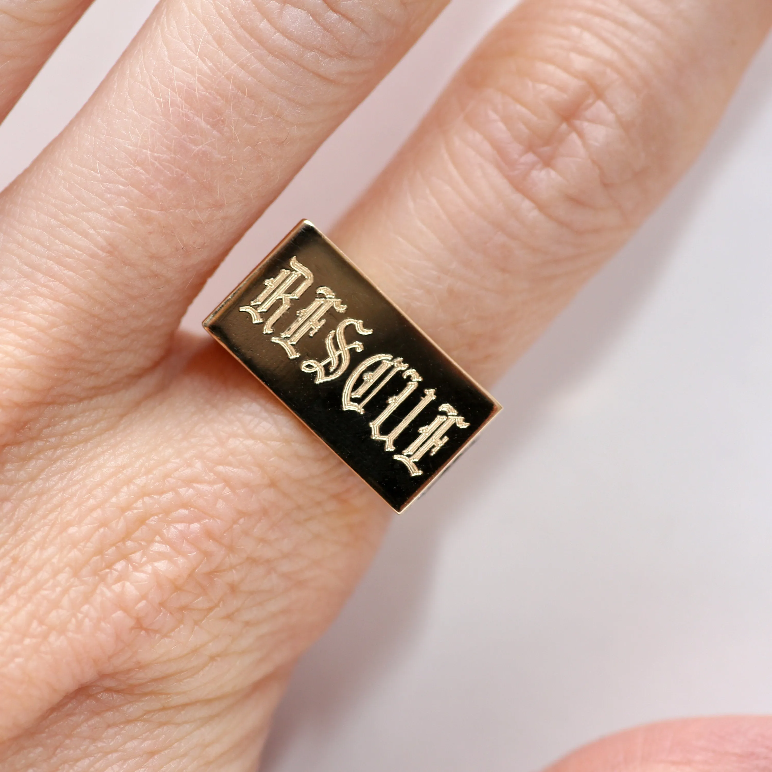 TotemKitten Exclusive Chunky Signet Ring RESCUE
