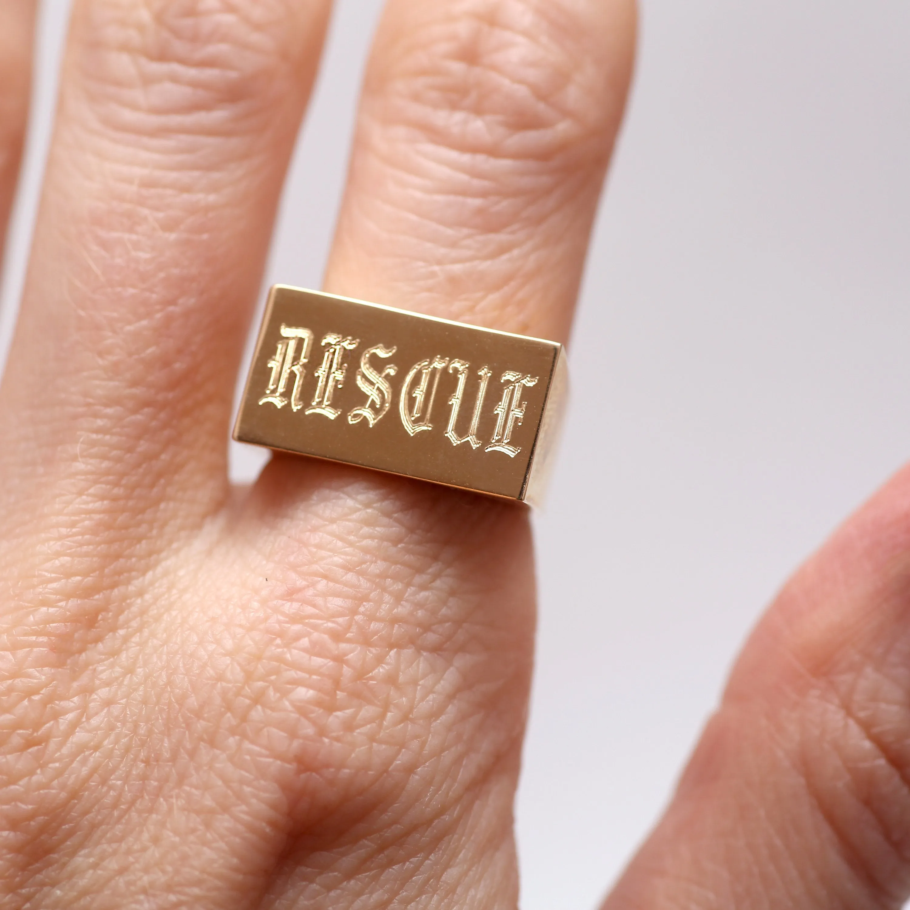 TotemKitten Exclusive Chunky Signet Ring RESCUE