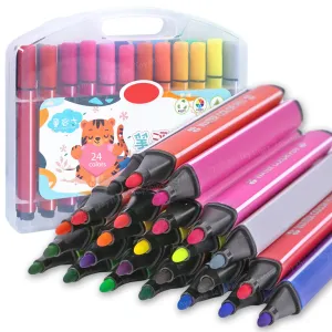 Toyshine 24 Pc Washable Watercolor Pens Set Art Markers for Kids Artists Sketching Drawing Materials Craft Supplies Return Gift