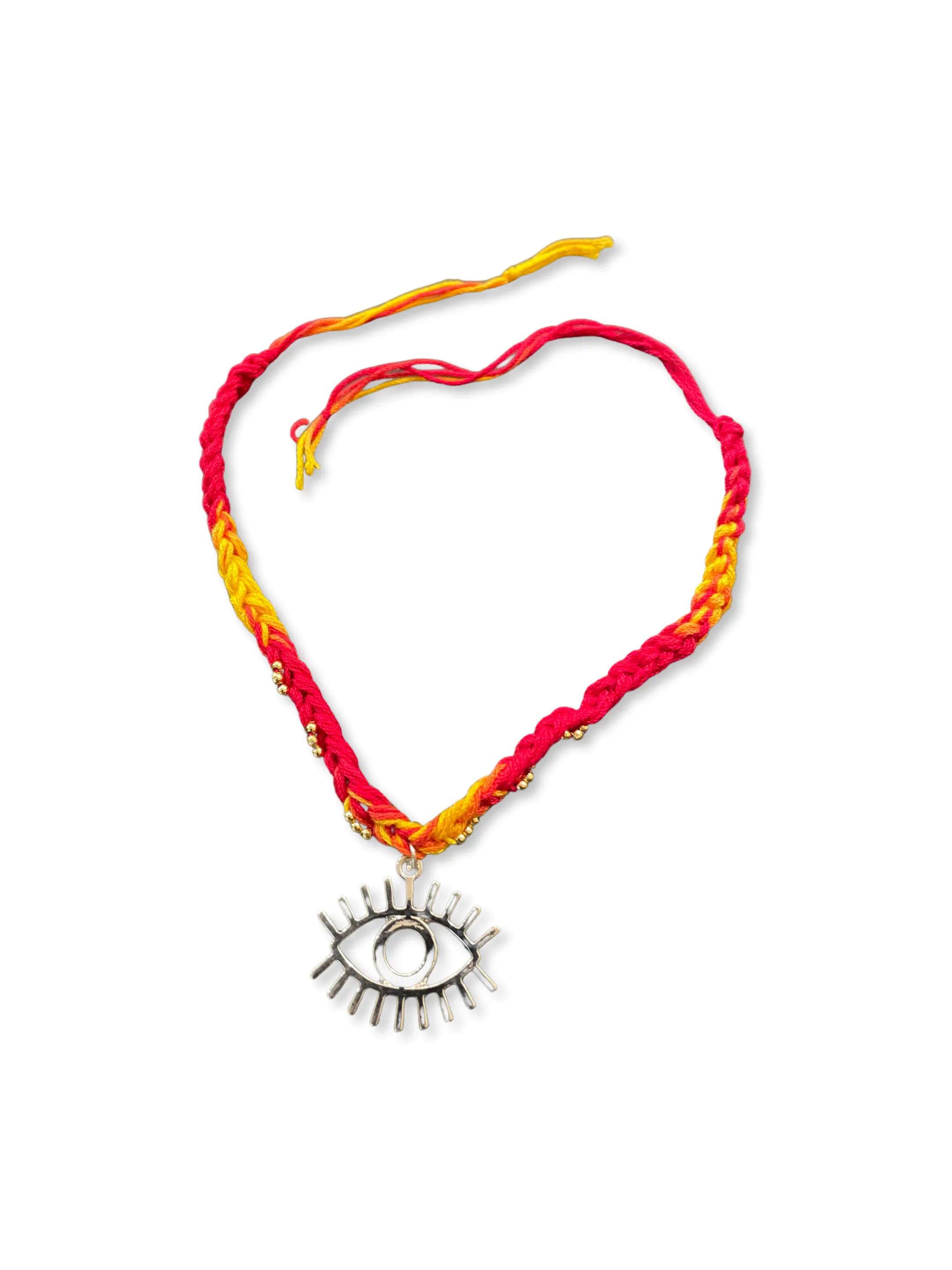 Trendy Evil Eye Charm Beautiful Designer Rakhi With Multicolored Thread For Raksha Bandhan