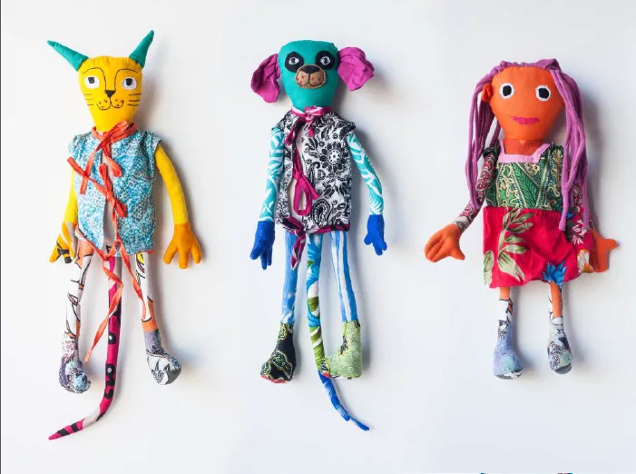 Trio of Bali Bag Dolls - dolls that transform into shoulder bag