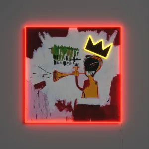 Trumpet Painting YP x Jean Michel Basquiat, LED neon sign