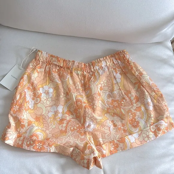 Tularosa Callita Short in Orange Retro Paisley