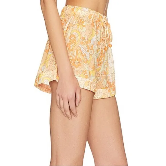 Tularosa Callita Short in Orange Retro Paisley