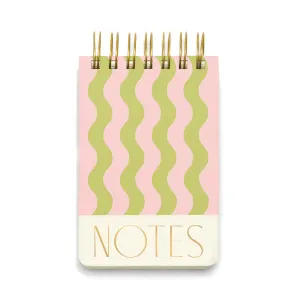 Twin Wire Chunky Notepad - Wavy Stripes