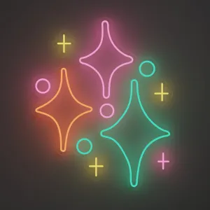 Twinkling Stars by Joanna Behar - LED Neon Sign