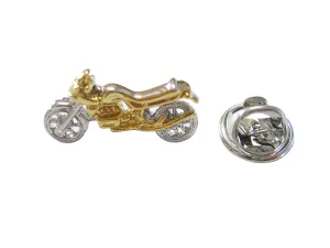 Two Toned Motorcycle Lapel Pin
