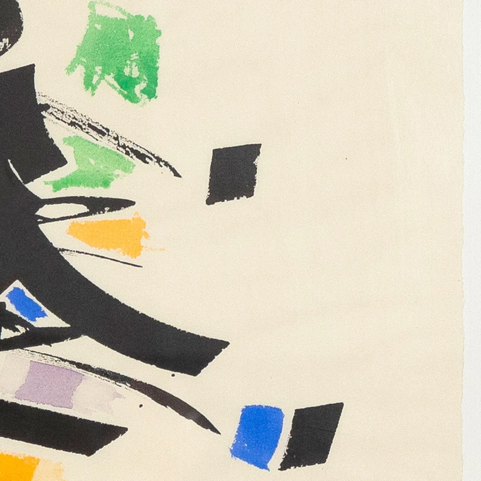 ULFERT WILKE "BLACK RIBBONS" WATERCOLOR, 1980
